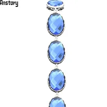 6 цветов овальной огранки Хрустальный Браслет винтажный вид модные ювелирные изделия TB368