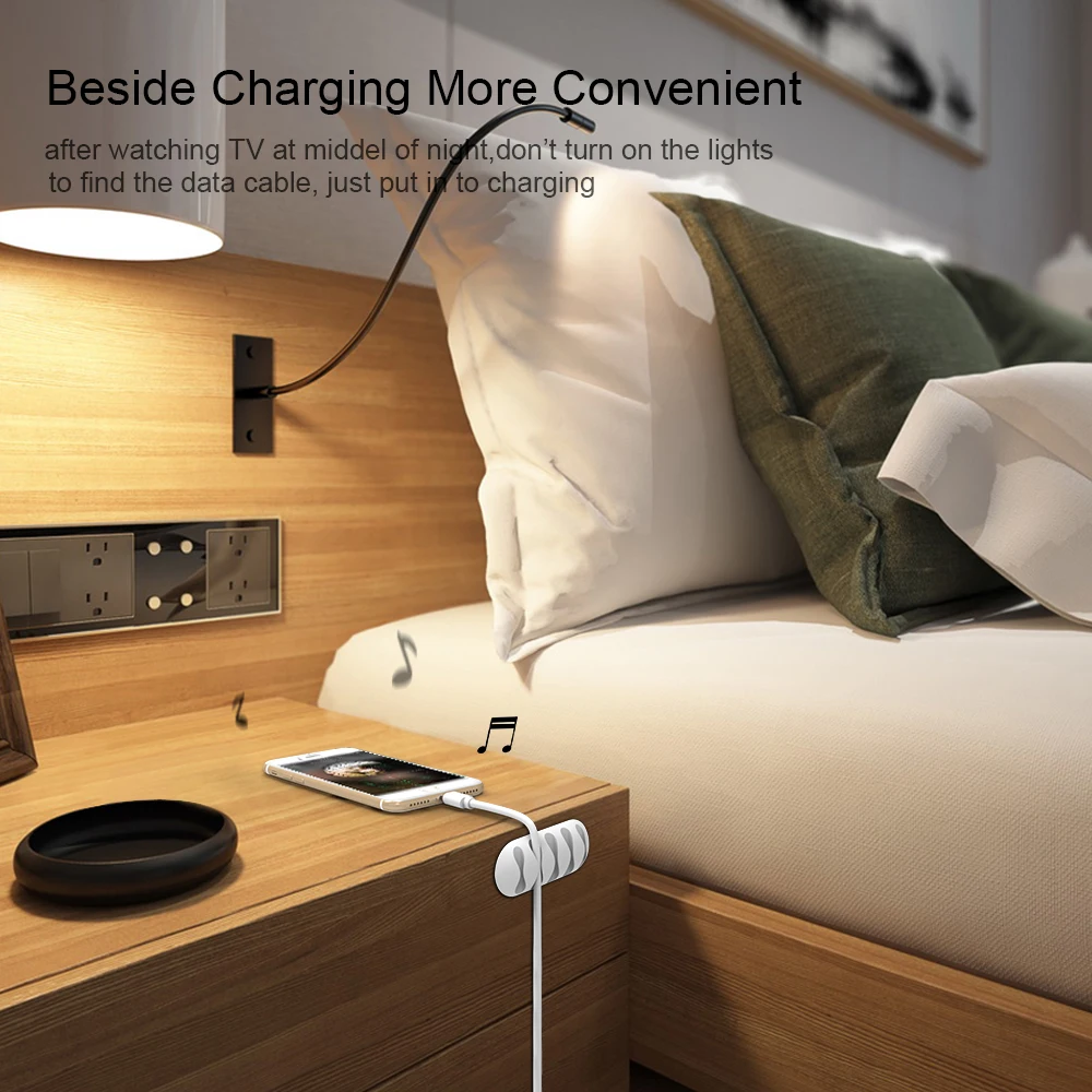 KISSCASE Кабельный органайзер для Мобильный телефон Дата USB кабель зарядки держатель