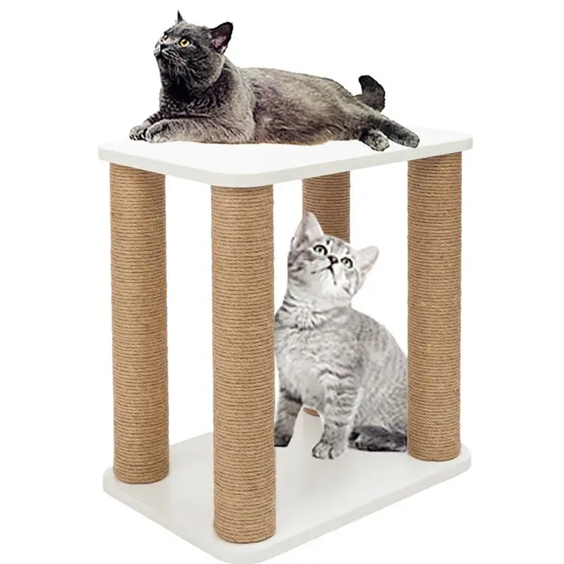 Cat Toy Climbing Frame Nordic Style Solid Wooden Cat Climbing Tree Desk