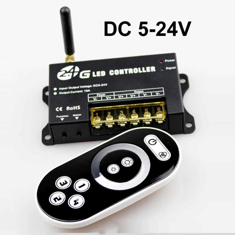 

4 Group 2.4G RF Led Dimmer Touch Switch Control DC 5V 12V 24V Led Dimmer for Led Strip Light RF Touch Dimmer
