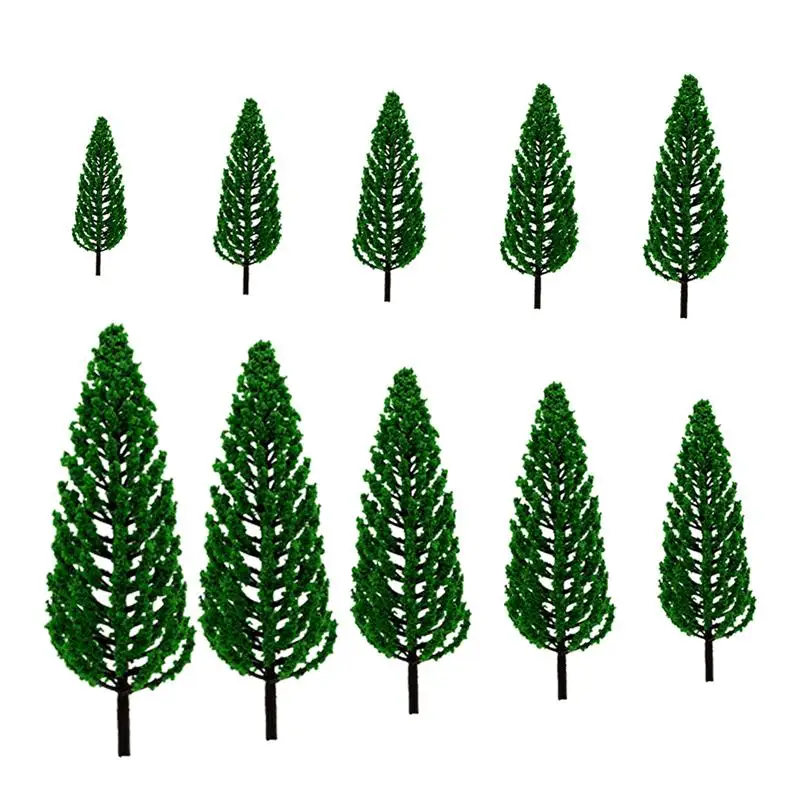 20pcs Model Trees Park Street Scenery Miniature Landscape Pine
