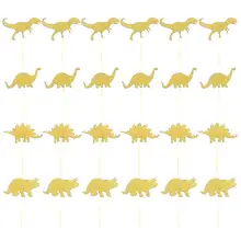 24 шт динозавр кекс glitблестящий декоративный мультфильм Маффин, кекс хлеб фруктовые топперы выбор для дня рождения