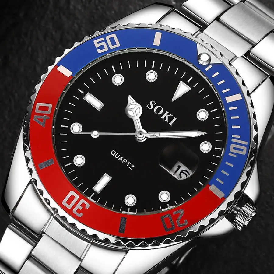 

2019 Best Mens Watches Top Brand Luxury Men Stainless Steel Calendar Business Waterproof Sports Quartz Wrist Watch reloj relogio