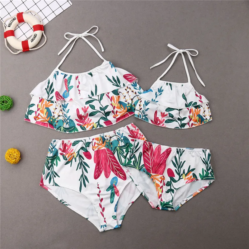Family-matching-bikini-set-Ruffles-lovely-print-Brazilian-Mommy ...