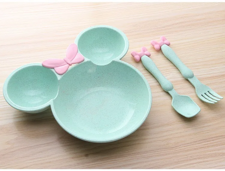 3Pcs/Set Eco-friendly Healthy Bowl Baby Tableware Cartoon Feeding Dishes Fruit Plates Dinner Spoon Fork Kids Travel Dinnerware 3Pcs/Set Eco-friendly Healthy Bowl Baby Tableware Cartoon Feeding Dishes Fruit Plates Dinner Spoon Fork Kids Travel Dinnerware