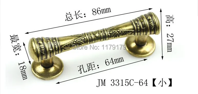 2.5 "кухонный шкаф ручка бронза комод тянуть античная латунь ящика Шкаф furmiture ручки 2.5" рустико Ретро Ручки