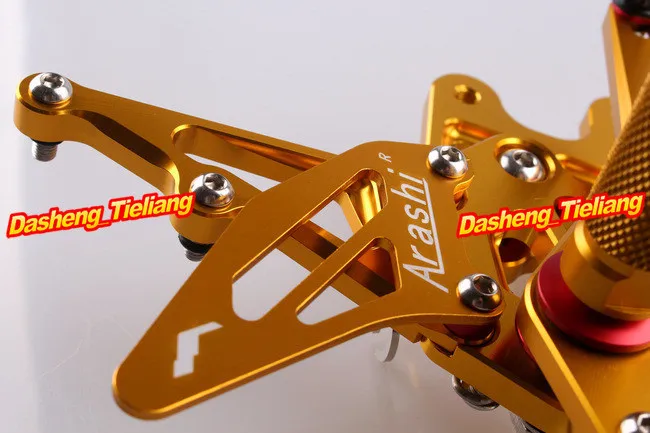 CNC мотоцикл Rearset задний Набор подножки для Suzuki GSXR 1000 GSXR1000 2007 золотой алюминиевый сплав