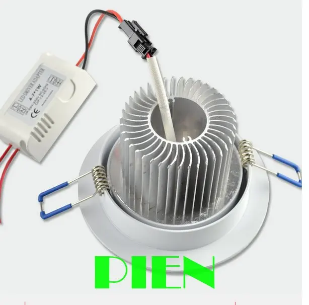 С регулируемой яркостью 3W 5W 7W СИД downlight потолочный свет lamparas de techo Алюминий для Домашние IP44 110V 220V CE& по ограничению на использование опасных материалов в производстве, DHL 10 шт