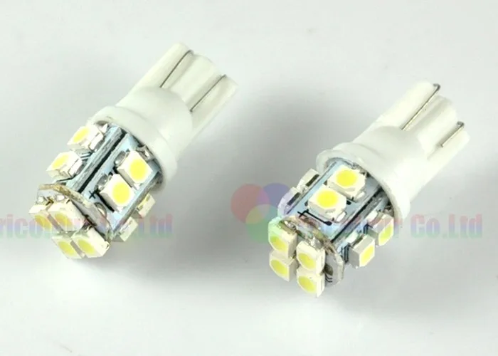 Autoec LED лампы SMD1210 14 светодиодный W5W T10 Светодиодный лампа автомобиля боковой клиновые лампы для фар, DC 12 В, белый 300 шт# LB82