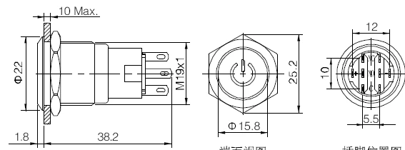 ELEWIND 19 мм питания с подсветкой символ Мгновенный Кнопка(PM192F-11DT/R/12 v/s с подсветкой Мощность символ