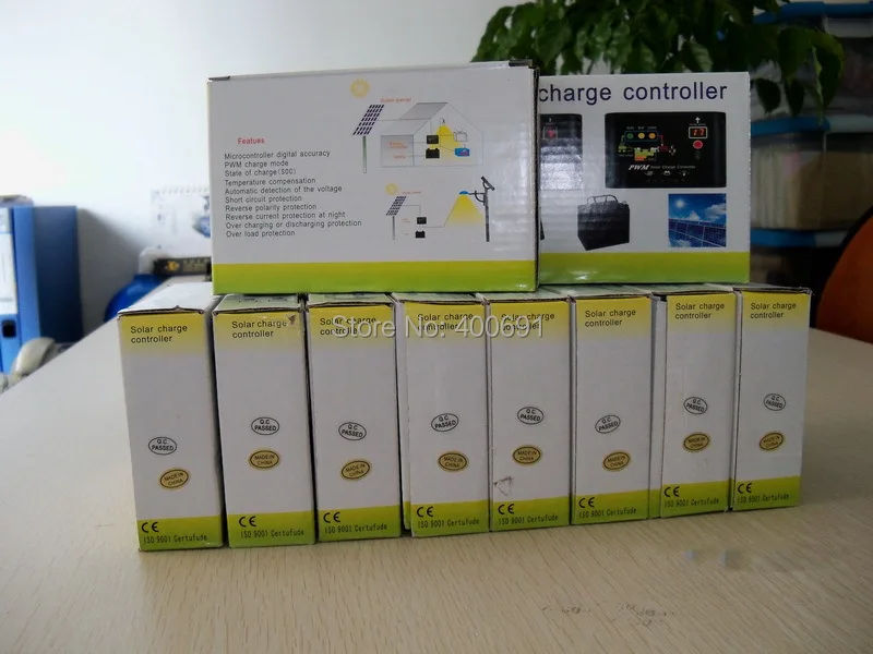40A 12 V/24 V ШИМ, интеллектуальная Солнечная Зарядное устройство и регулятор разряда с автоматической идентификации