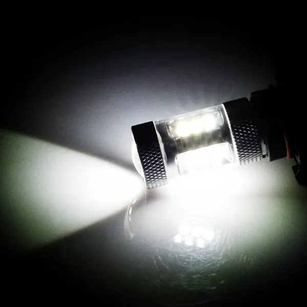 2 шт. SAMSUNG 2323SMD фишки 16 Вт высокое Мощность светодиодный 5202 H16 лампы туман дневного света DRL по сравнению