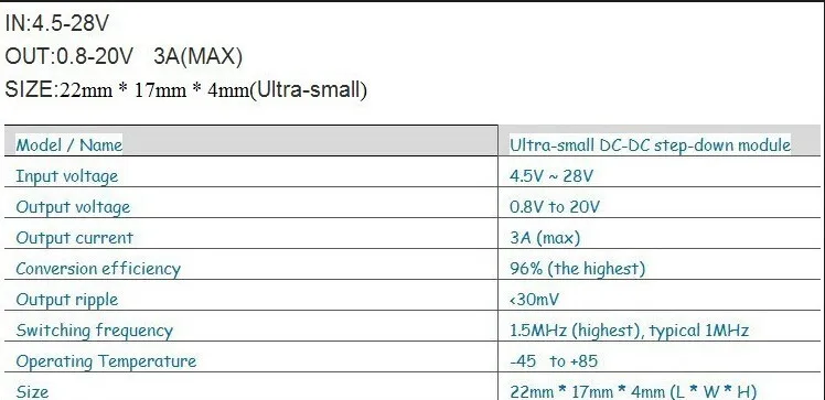 1 шт Крохотные Размеры DC-DC Шаг вниз Питание модуль 3A Регулируемый понижающий преобразователь для Arduino заменить LM2596