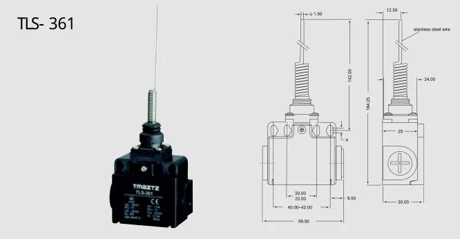 Водонепроницаемый сброс концевой выключатель tls-361/xck-t106