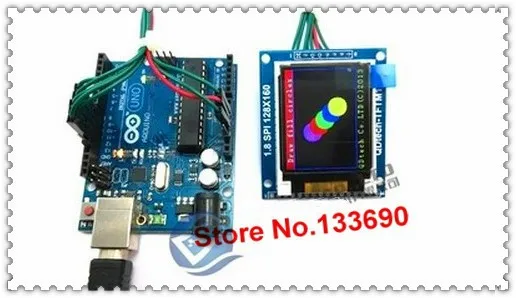 1," TFT ЖК-дисплей экран+ SD карта Conector+ печатная плата адаптера, Драйвер IC st7735 SPI серийный tft 128x160 разрешение uno r3