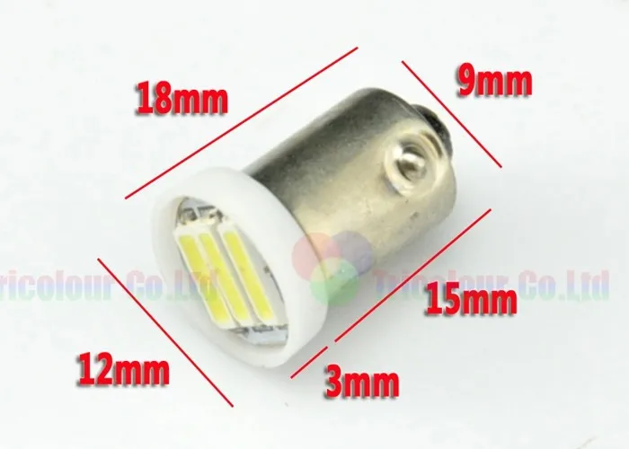 AutoEC 300x T4W T11 H6W BA9S 7014 3 smd led белый AC/DC 12 V автомобиль Дополнительные тормозные огни лампы# LG08