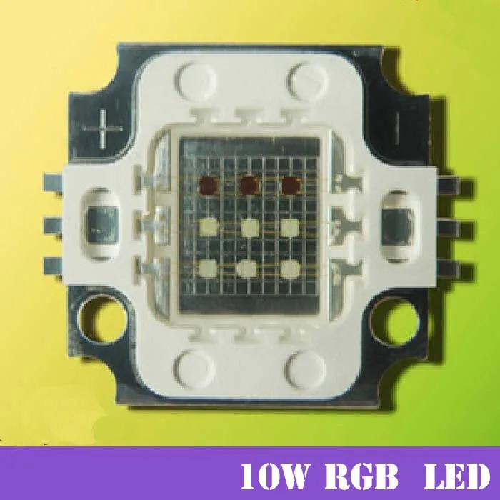 10 шт. 10 Вт RGB(красный+ зеленый+ синий) Высокое Мощность 60-240lm светодиодный для пятно света