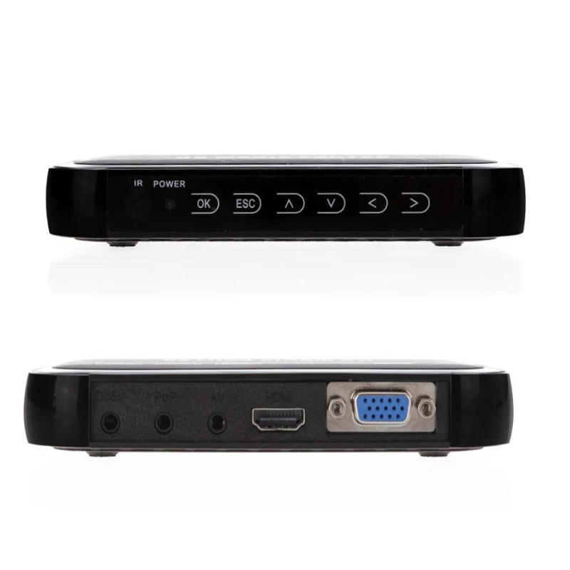 Full HD 1080P медиаплеер центр Мультимедиа Видео плеер для HDMI VGA AV USB SD/MMC Порт дистанционного управления YPbPr кабель mkv H.264