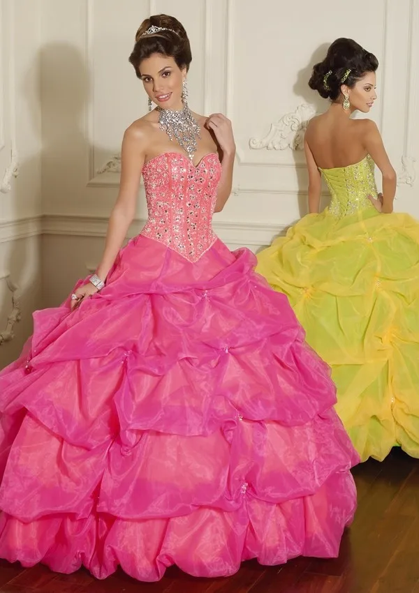Органза кристалл блёстки вышивка бисером Quinceanera платья с курткой бальное платье сердечком сексуальный повязки ну вечеринку платье 15 год Q16