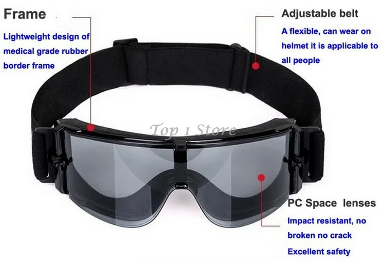 3 объектива набор спорт на открытом воздухе солнцезащитные очки X800 кемпинг и туризм тактические очки для страйкбола военные очки