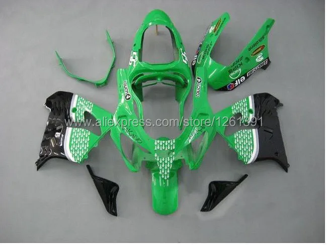 Зеленый BLK обтекателя комплект для KAWASAKI NINJA ZX9R 00-03 ZX 9R 00 01 02 03 ZX-9R 9 R 2000 2001 2002 2003 обтекатели лобового стекла автомобиля