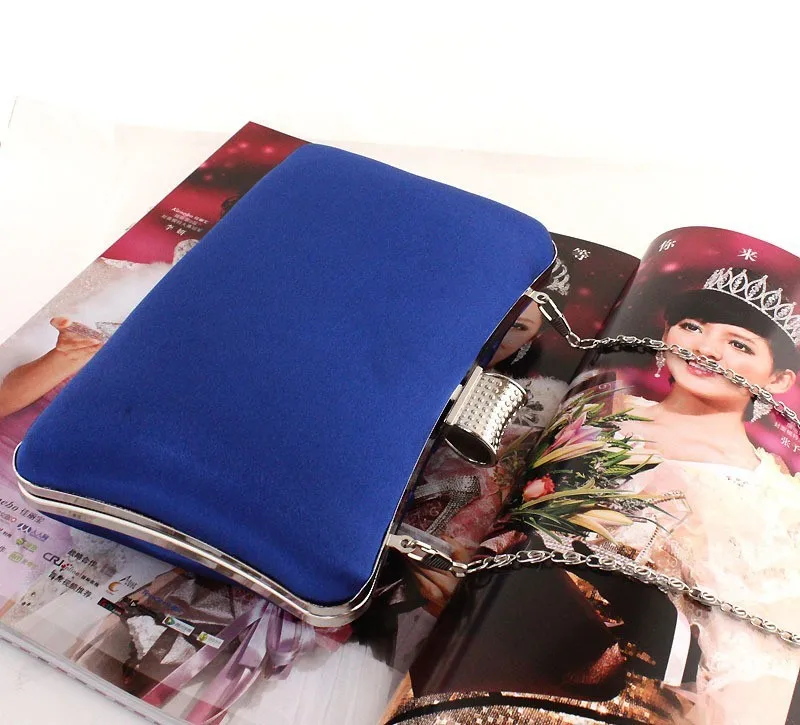 Модная абрикосовая Женская атласная сумочка со стразами клатч вечерние свадебные вечерняя сумочка MakeupBag 7395-B