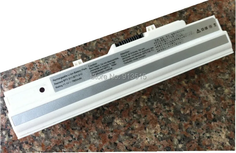 Ноутбук Батарея BTY-S11 BTY-S12 для MSI X100 x100-g x100-l Akoya Mini E1210 wind u100 u90 Wind12 U200 U210 U230 белый 9 ячеек