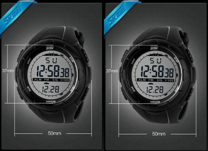 Мужские брендовые спортивные часы SKMEI коллекции. Электронные часы со светодиодной подсветкой. Наручные часы для спорта и отдыха. Часы в милитари стиле
