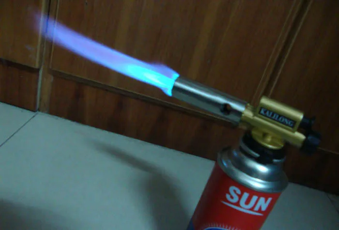 Портативная медная горелка пламенный пистолет-зажигалка электронное зажигание для сварки кемпинга пикника барбекю