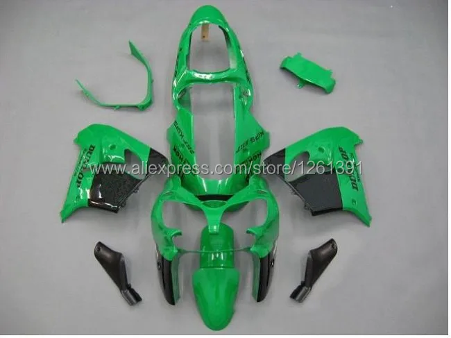 Зеленый ABS обтекатель комплект для KAWASAKI Ninja ZX9R 00-03 ZX 9R 00 01 02 03 ZX-9R 9 R 2000 2001 2002 2003 обтекатели# 001QA
