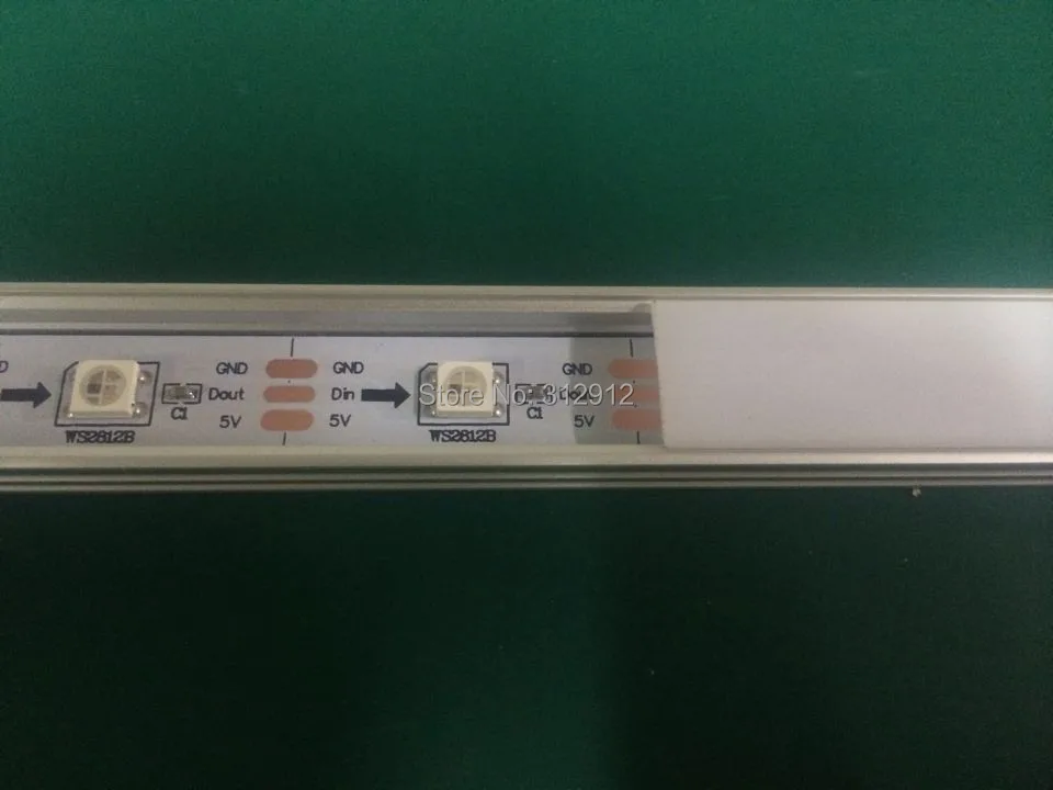 1 м DC5V WS2812B светодио дный жесткая, 32 пикс./м; с молочной крышка
