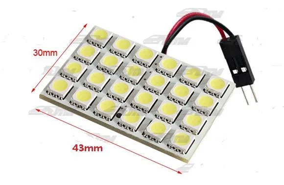 100 шт. T10 W5W BA9S C5W гирлянда(31-44 мм) 3 адаптеров 24SMD 24 smd 5050 светодиодный панель для чтения огни интерьер автомобильного салона свет лампы