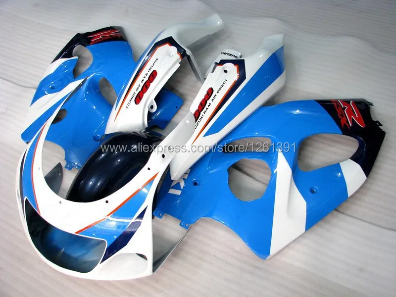 Для SUZUKI GSX-R600 96 97 GSX R600 96-00 GSXR 600 98 99 00 GSXR600 96 1996 1997 1998 1999 2000 сине-белый обтекатель