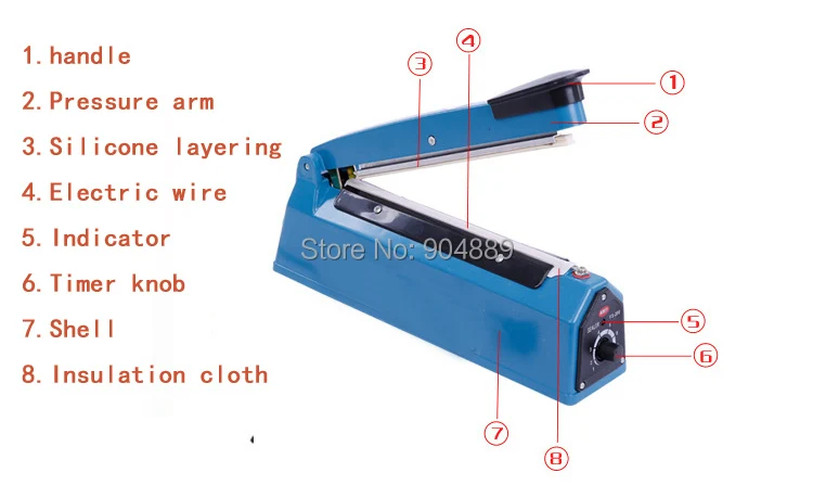 110V 200 Ручной пресс PP PE герметик пластиковая пленка ручной электронный аппарат для запаивания упаковочная машина/инструменты