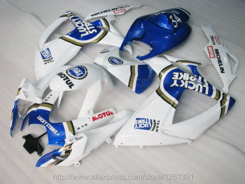 Впрыска ABS для K6 06 07 SUZUKI GSXR600 750 синий Лаки GSXR-750 GSX-R750 GSXR 600 750 2006 2007 обтекатели