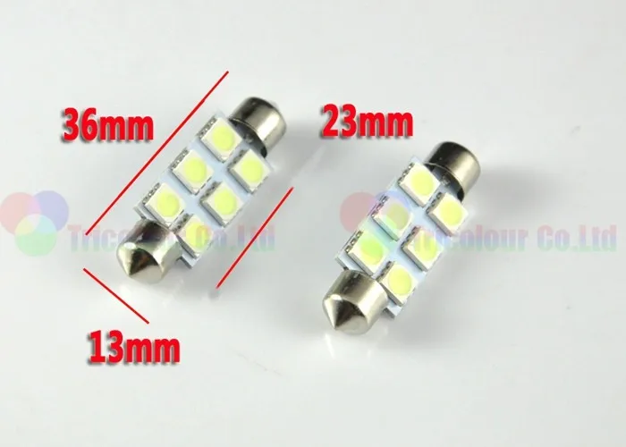AutoEC C5W 5050 6 светодиодный 31 мм/36 мм/39 мм/41 мм Festoon купольный светодиодный лампы 6 SMD двери автомобиля купольная лампа потолочного светильника Лампы микс Размеры# LK114