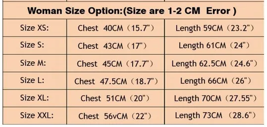 Women's Size Chart