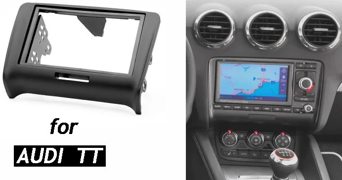 Двойной Din фасции для Audi TT(8J) 2006+ Радио CD DVD стерео панель приборной панели комплект обшивки объемного кадра пластина