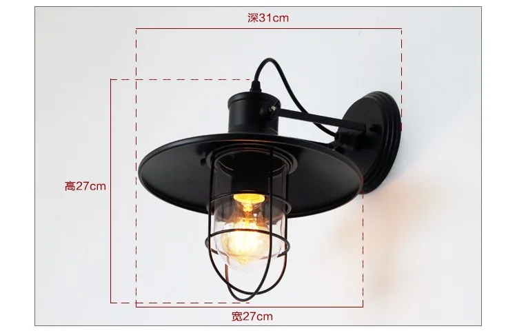 5016L Реплика дизайнер Эдисон промышленный винтажный настенный светильник
