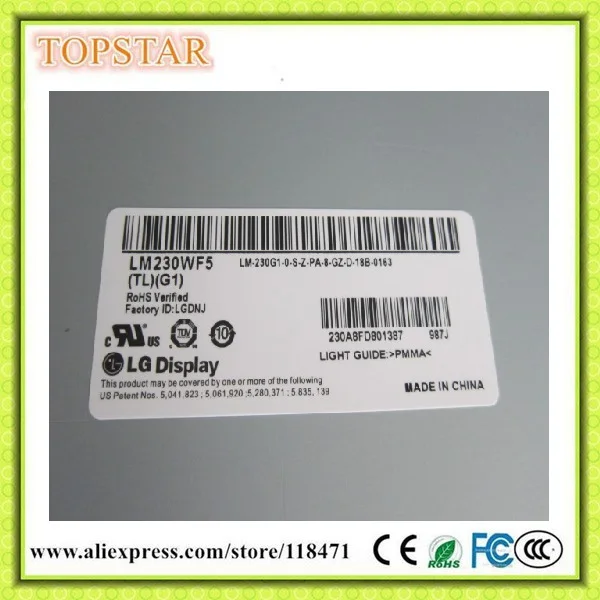 23.0 дюймов TFT ЖК-дисплей Панель lm230wf5-tlg1 1920 RGB * 1080 FHD WLED ЖК-дисплей Экран LVDS ЖК-дисплей Дисплей 2ch, 8-бит