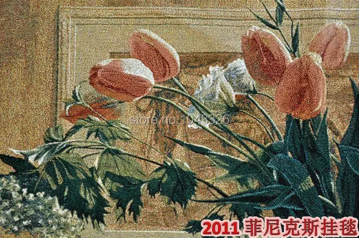 Aubusson 134*104 см пейзаж тюльпан антикварная мебель средневековое панно настенные картины для гостиной гобелен настенный