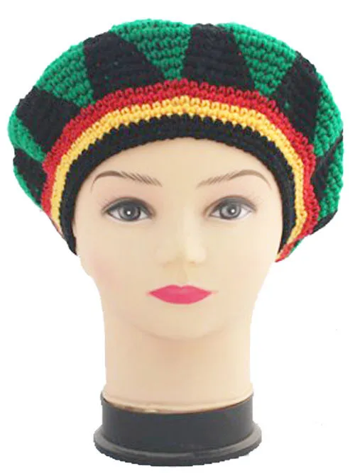 Трикотажные ямайский Hat там Rasta нарядное платье Детский костюм для вечеринок хиппи берет ручной работы крючком Кепки