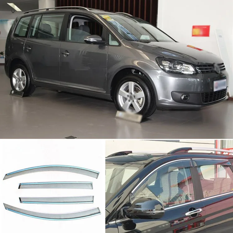 Jinke 4 шт. новые дымчатые прозрачные оконные дефлекторы для VW Touran 08-11