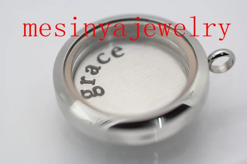 Mesinya 316 Lstainless сталь большая Грация пластины Шарм 30 шт. мм для мм плавающий медальон Рождественский подарок keepsake