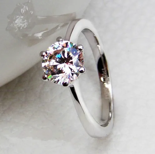 Дизайн прекрасный Мистик Стиль 1 карат Обручение Настоящее Прекрасный diamond Для женщин обручальное кольцо себе подарок для девочки