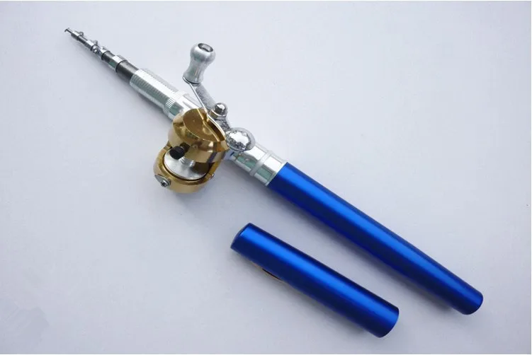 Blue fishing pen rod