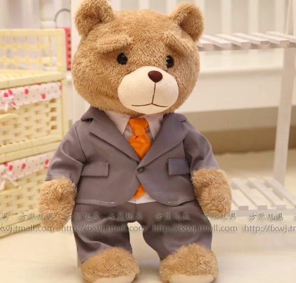 teddy bear in a suit