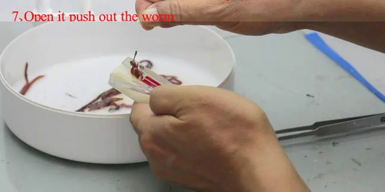 3 компл. легко положить личинка Grub мягкие приманки черви Glow Креветки прикормы в крюк рыболовные снасти Пинцет live коробка приманки