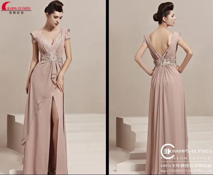 Новая мода vestido de festa longo халат de soiree кепки рукавом кружево Вечерние элегантное вечернее платье Мать невесты платья для женщин