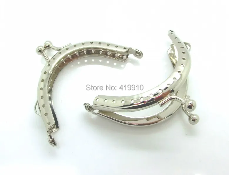 shipping-5pcs Серебряный тон металла Рамки поцелуй застежка для кошелек мешок Запчасти Интимные аксессуары замок ручка поделки ручной работы 7x5 см j2591